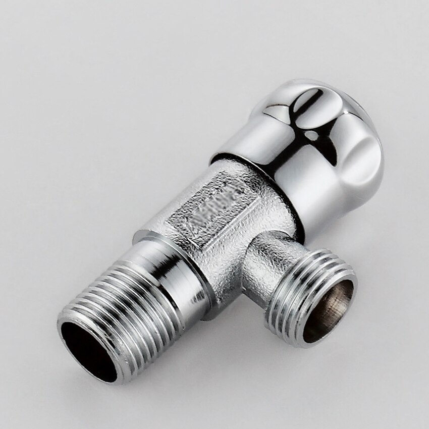 Brass Chrome Plated Quarter Turn Water Angle Stop Valve Shut Off Vavle Water Stop Control Switch for Faucet Toilet