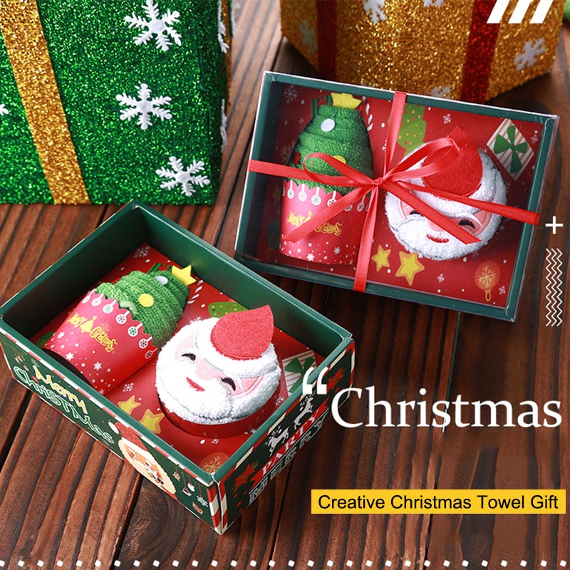 Viering Cake Modelling Katoen Handdoek Santa Sneeuwpop Handdoek Christmas Party OCT998