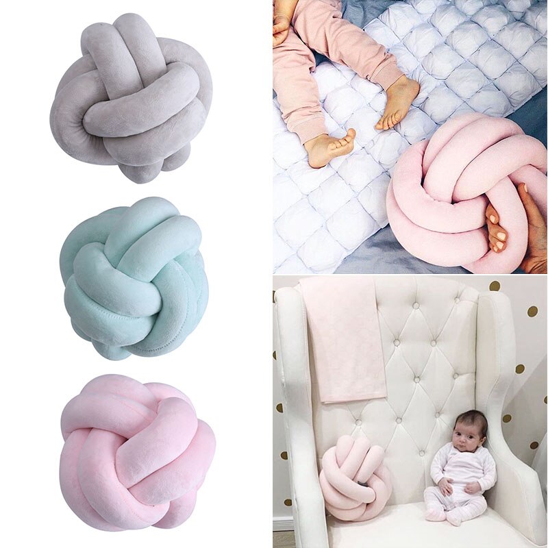 Knotted Knot Ball Pillow Knot Cushion Knotted Ball Pillow North Europe Style Innovative Home Pillow 18 x18cm