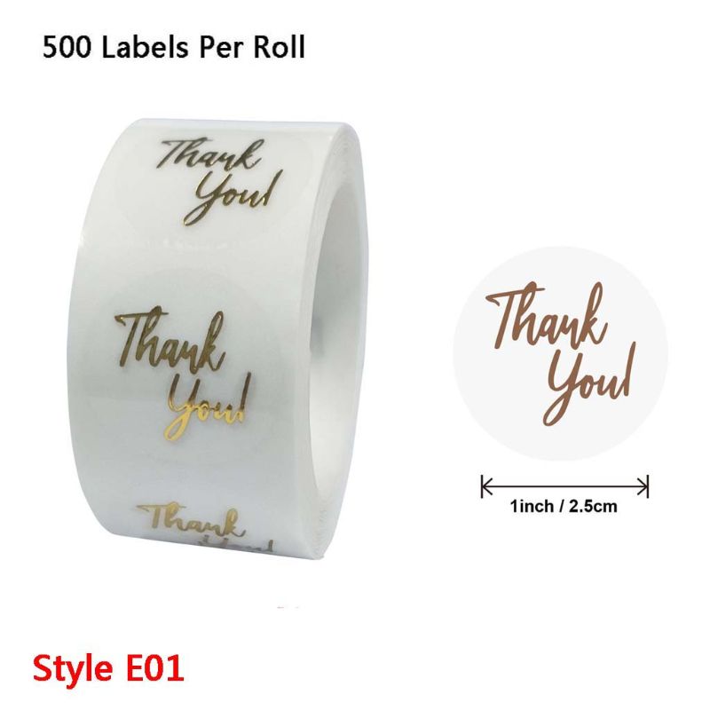 500pcs Thank You for Your Order Stickers Gold Foil... – Vicedeal