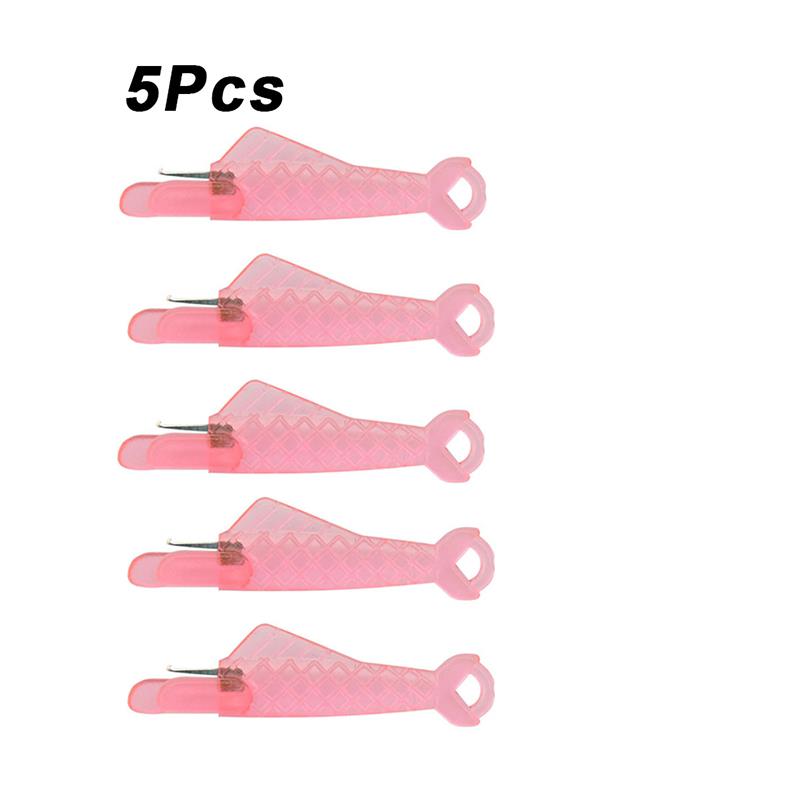 Quick Needle Threader Sewing Machine 1/3/5 Pcs Needle Threader Needle Changer Stitch Insertion Tool Threader Sewing Accessories: 5PCS pink
