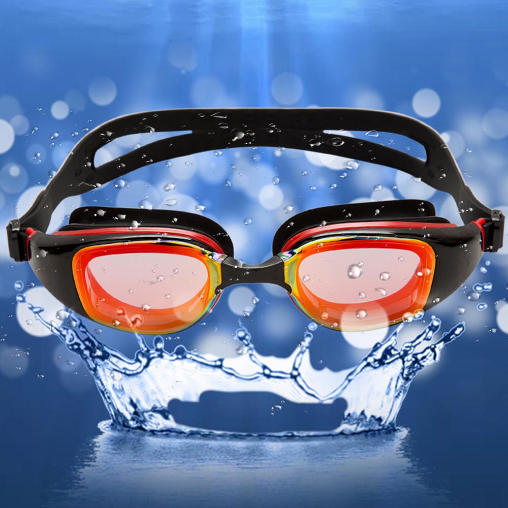 Professionele Anti-Fog UV Bescherming Verstelbare Zwembril Mannen Vrouwen Waterdicht Galvaniseren/Transparant Siliconen Bril