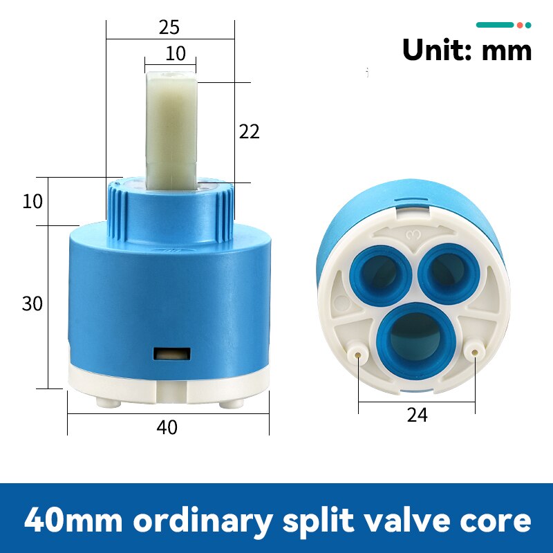 Faucet Valve Core Standard Ceramic Cartridge Replacement Parts for Faucet Valve Shower Valve Core Water Mixer Faucet Splitter: 17