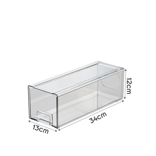 Containers to Organize the Refrigerator Storage Unit for Kitchen Transparent Plastic Drawer Flip Cover Boxes Kitchen Accessories: style 6Drawer Medium