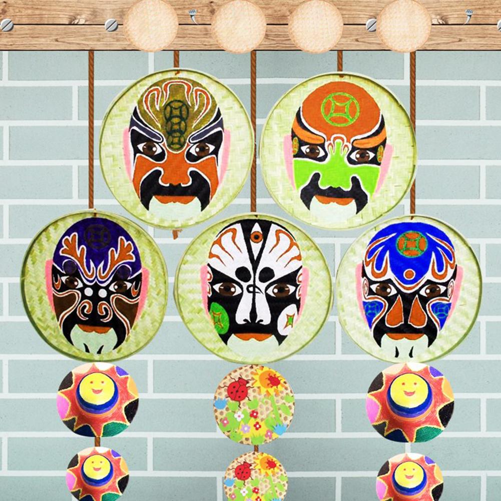 Hand-woven Bamboo Screen,Hand-painted Bamboo Raft, Decorative Drying Bamboo Raft