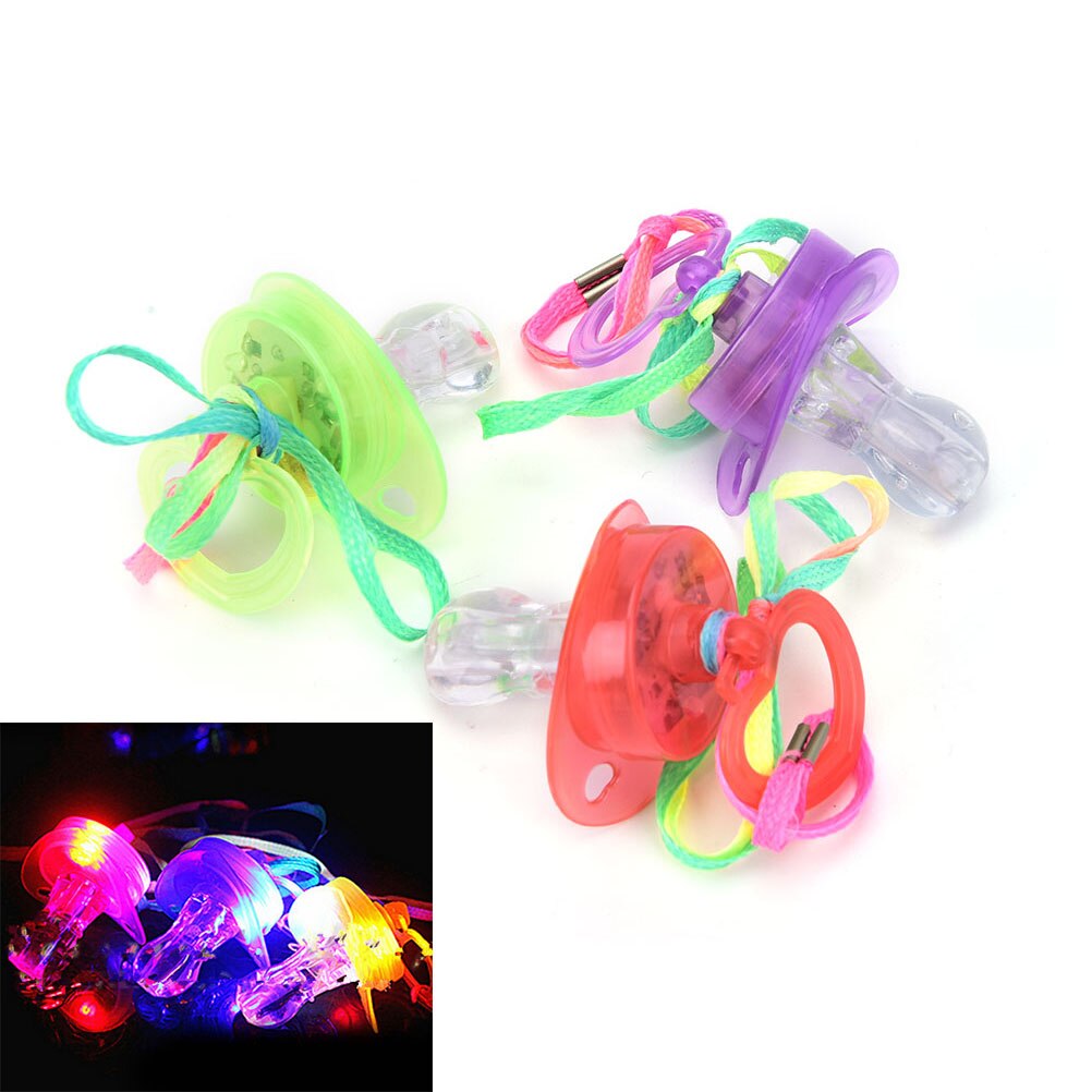 Top Led Pacifier Whistle Shiny Nipple Party Festive Decoration Accessories