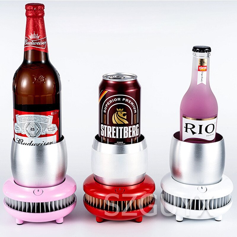 Portable Car Cup Cooler Device Mini Fridge semiconductor refrigeration Fast Cooling mini desktop small office fast cooling cup