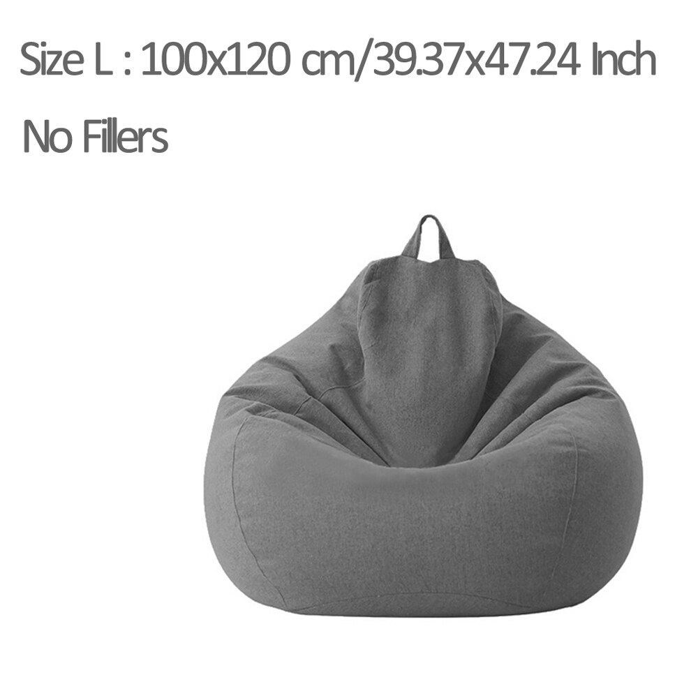 Sitzsack Sofa Stuhl keine füllstoff Tuch stuhl liege sitz sitzsack kissen Große Sitzsack Gefüllte Lagerung für freundlicher Erwachsene 70*80cm: L grau