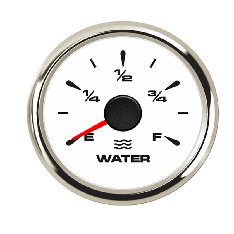 Stainless Steel Water Level Gauge Car Water Tank Level Gauge Indicator 0-190 ohm For Auto Truck Marine Car Boat Meter