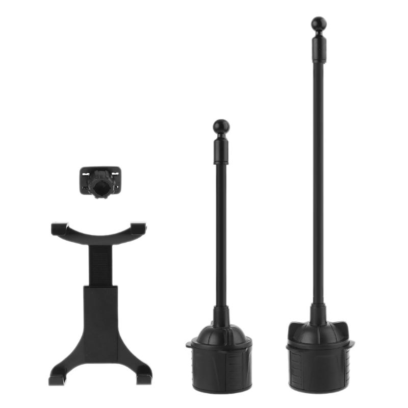Gooseneck Car Cup Holder Mount Adjustable Flexible Neck Cradle for 7-12\" Tablet 95AD