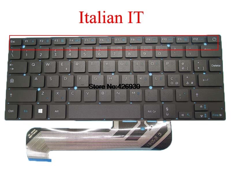 Teclado para ordenador portátil, para Irbis NB44, XK-HS002, MB27716023, Arabia, italiano, español, inglés, negro, sin marco, US SP IT AR,: Italian IT version 2
