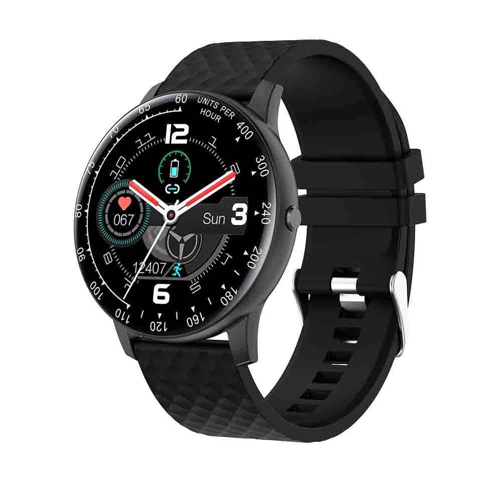 H30 Smart Armband Full Screen Waterdicht Fitness Activiteit Horloge Touch Hartslag Tracker Bloeddruk Horloge Sleep Tracker: Black