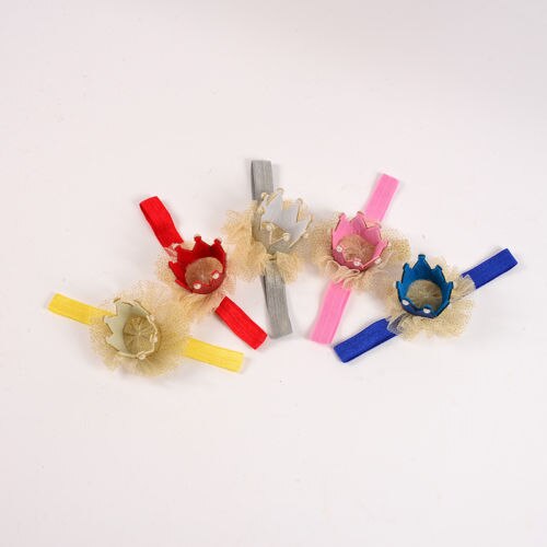 Kerst Hoofdbanden Baby Meisjes Zoete Bloem Haarband Zachte Hoofdband Tiara Haaraccessoires Grenadine Crown Baby Haarband