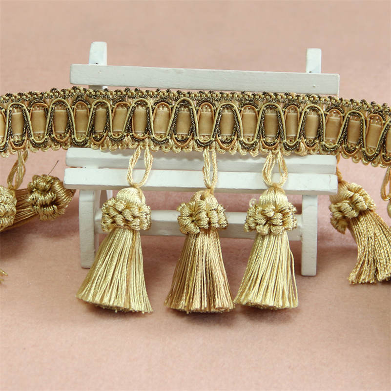 Bordo per tende da 1 metro, finiture per cucire, nappe, frange, tappezzeria, decorazione per cuscino fai da te: Rame