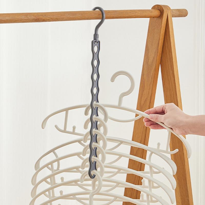 Perchas para camisas, armario que ahorra espacio, perchas ahorradoras de espacio para almacenamiento de ropa, Vertical de 10 orificios, ahorro de espacio, resistente