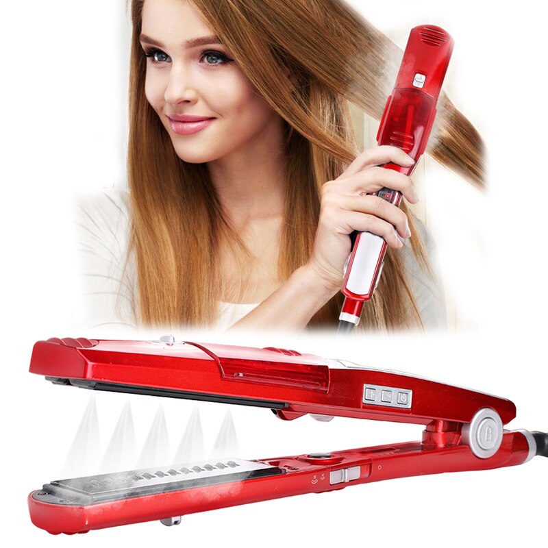 Steam Hair Straightener Ceramic Vapor Infrared Flat Iron Hair Straightening Curling Iron Hair Curler Hair Styling
