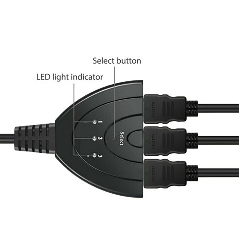 Brand 3 Port HDMI Splitter 1080P HD TV Adapter Cable 3 IN 1 Out