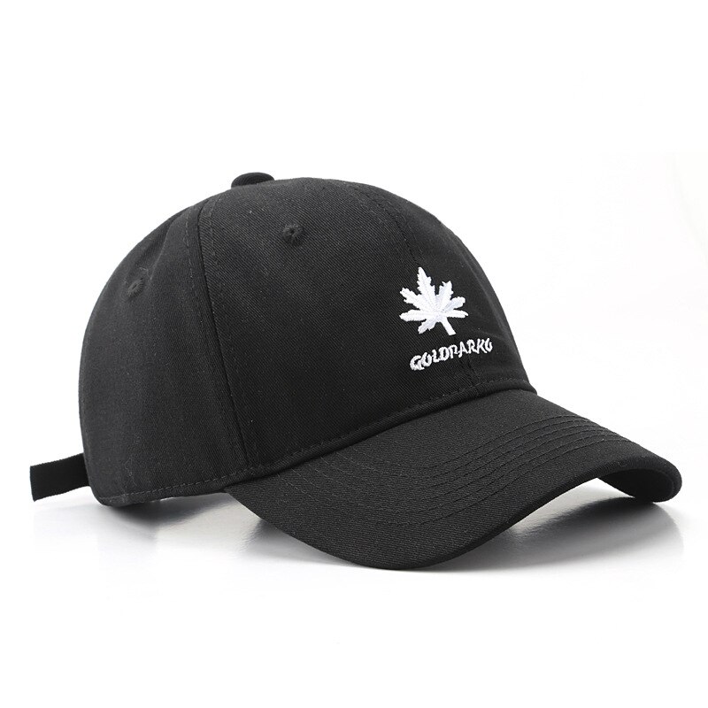 SLECKTON 100% Cotton Baseball Cap for Men and Women Embroidery Hat Spring Summer Sun Cap Casual Snapback Hat Unisex: Black hat White LOGO