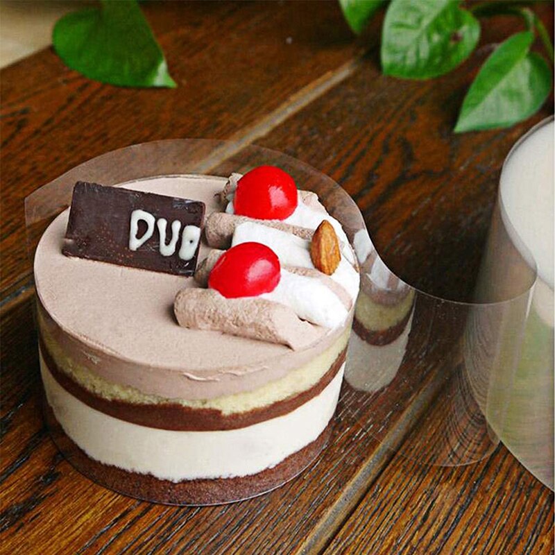 Good He Cake Collar Plastic DIY Cake Collar Transparent Mousse Cake Sheets Surrounding Edge Clear Cake Strips for Baking