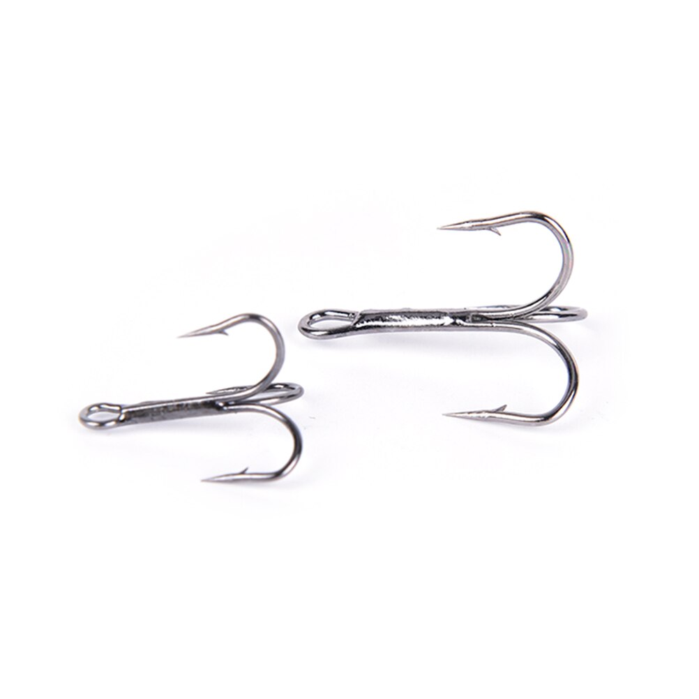 20pcs/ Set Treble Fishing Hooks Carbon Steel Barbed Fishhooks Super Sharp Triple Hooks Sea Tackle Accessories