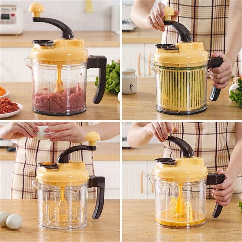 Multifunctionele Keuken Handleiding Food Processor Huishoudelijke Vleesmolen Plantaardige Chopper Quick Shredder Vleesmolen Crusher