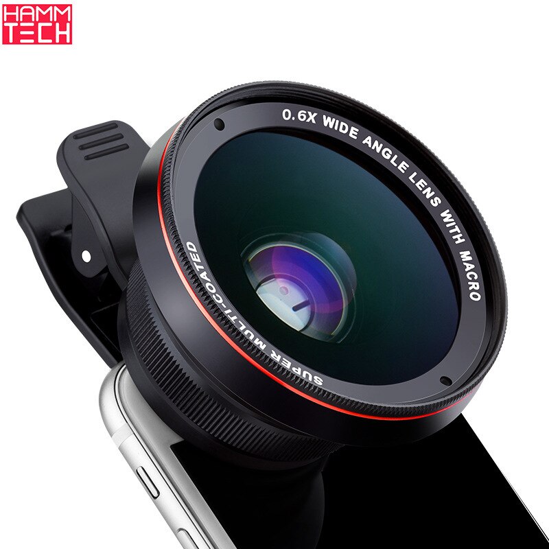 0.6X Groothoek Lens Mobiele Telefoon Lens Groothoek Macro 2 In 1 58Mm Kaliber 4K hd Vervorming-Gratis Groothoek