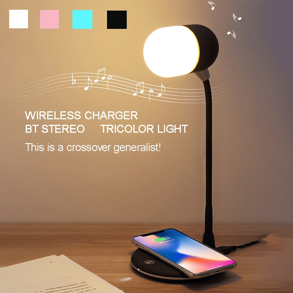 20 # Bluetooth Led Bureaulamp Speaker Subwoofer Met Draadloos Opladen Bluetooth Audio Slaapstand Nachtkastje Modi Lamp Voor Telefoon