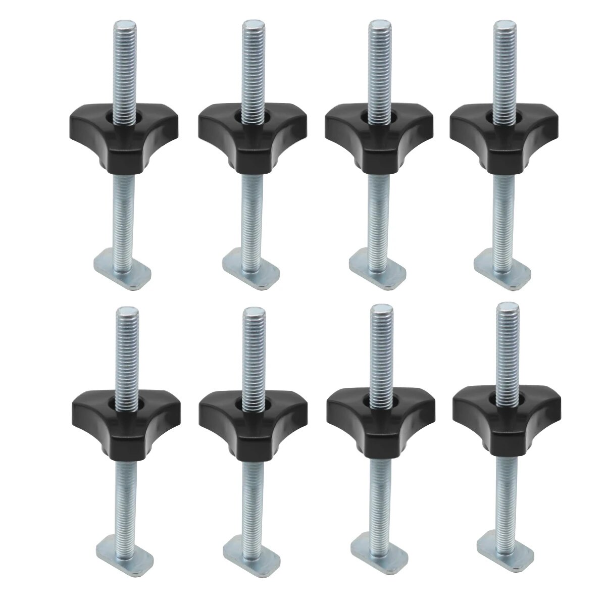 Kit de boutons de boulons en T, écrou coulissant pour piste d'onglet, fente en T, jeu de boulons et d'écrous en T, vis en T et écrou à bouton en plastique, 10/16 pièces