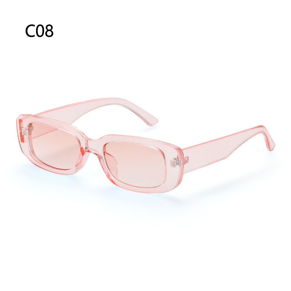 Rectangle Narrow Sunglasses Women Small Frame Sun Glasses Eyewear UV400 Driving Goggles: C08