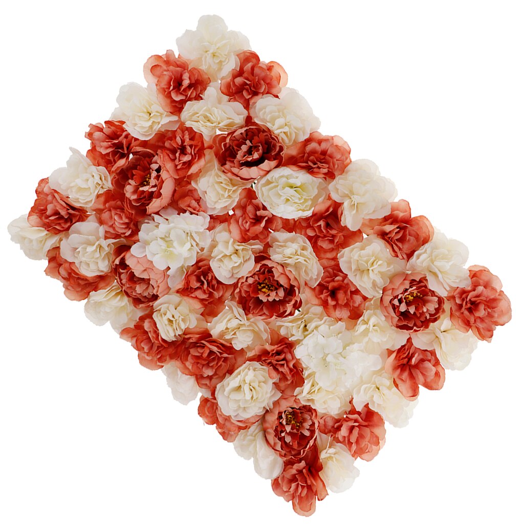 Silk Rose Flower Wall Panel Artificial Blossom Flowers Wedding Background