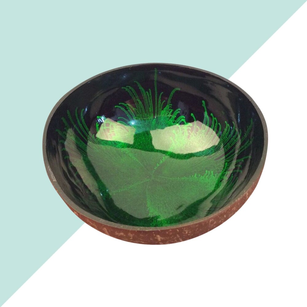 Natuurlijke Kokosnoot Kom Opslag Kom Candy Container Noten Houder (Patroon 1): Green