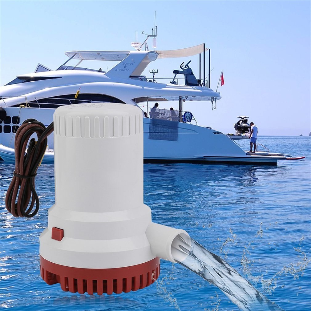 2000GPH 12V Non-automatic Corrosion-resistant Anti-Airlock Protection Submersible Marine Boat Bilge Pump Vacuum Water Pump