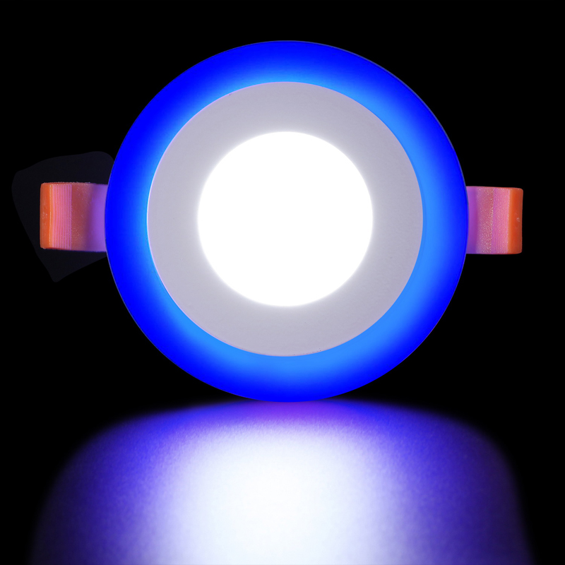 Panel de luz LED de 3 modos, 3 + 3W, 6 + 3W, 12 + 4W, 18 + 6W, Panel cuadrado redondeado, foco LED AC110, 220V, luz empotrada interior