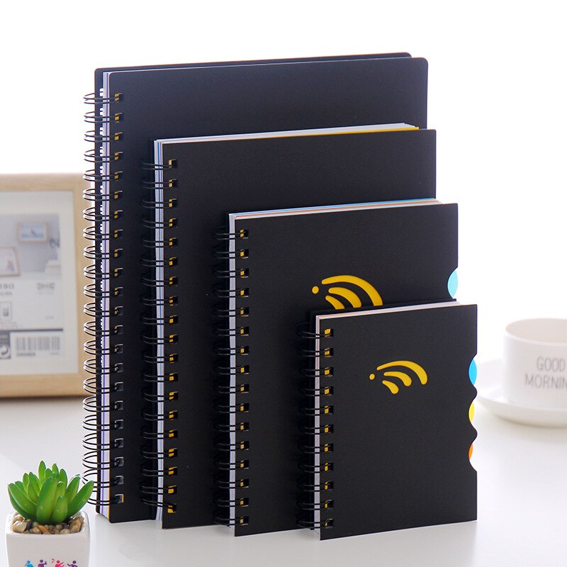 Cuaderno en espiral para oficina y escuela, libreta gruesa y aumentada, con divisor de índice de papel A6, A5, B5, A4, Bloc de notas para bocetos