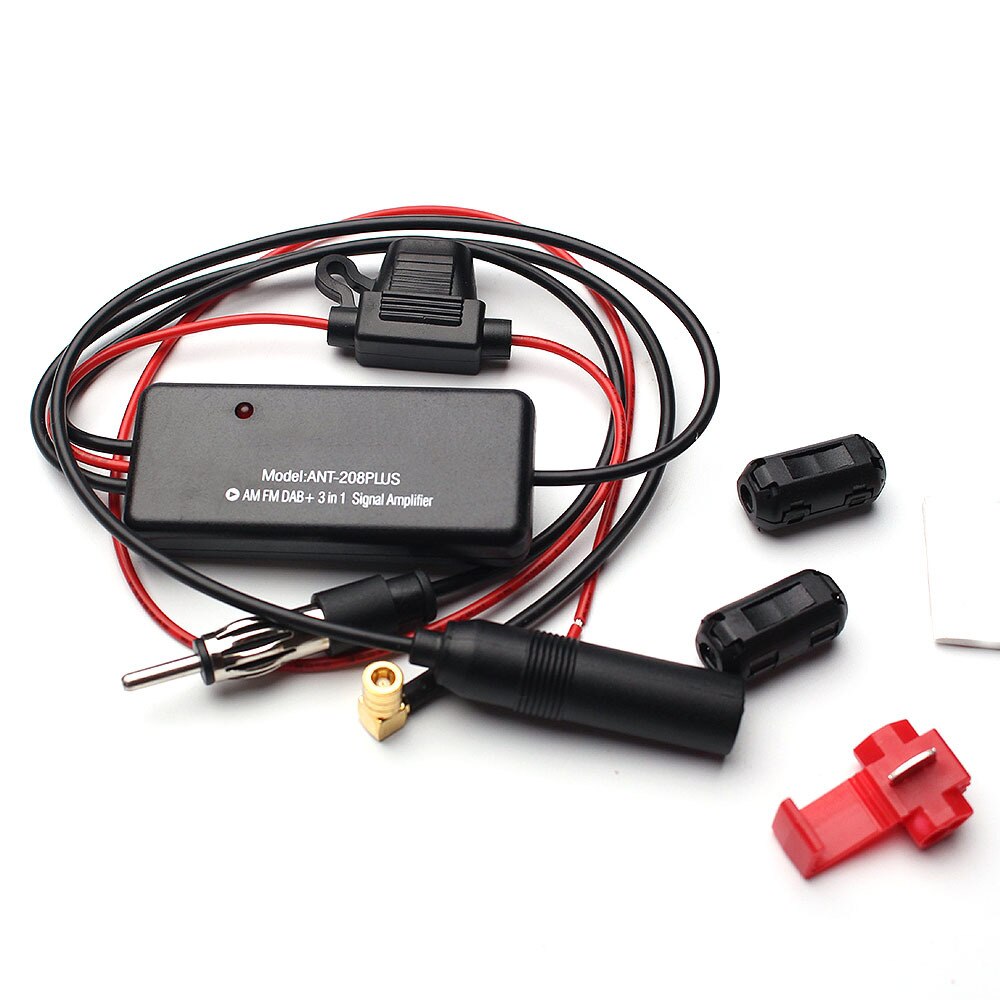 AMPLIFICADOR DE señal FM Anti-interferencia, antena de Metal para coche, Radio Universal, amplificador FM para coche Universal, 12V