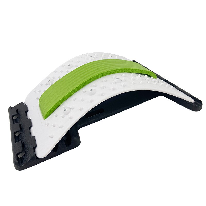 Back Massager Brancard Apparatuur Massage Gereedschap Massageador Magic Stretch Fitness Lendensteun Ontspanning Wervelkolom Pijn Relief B: Green