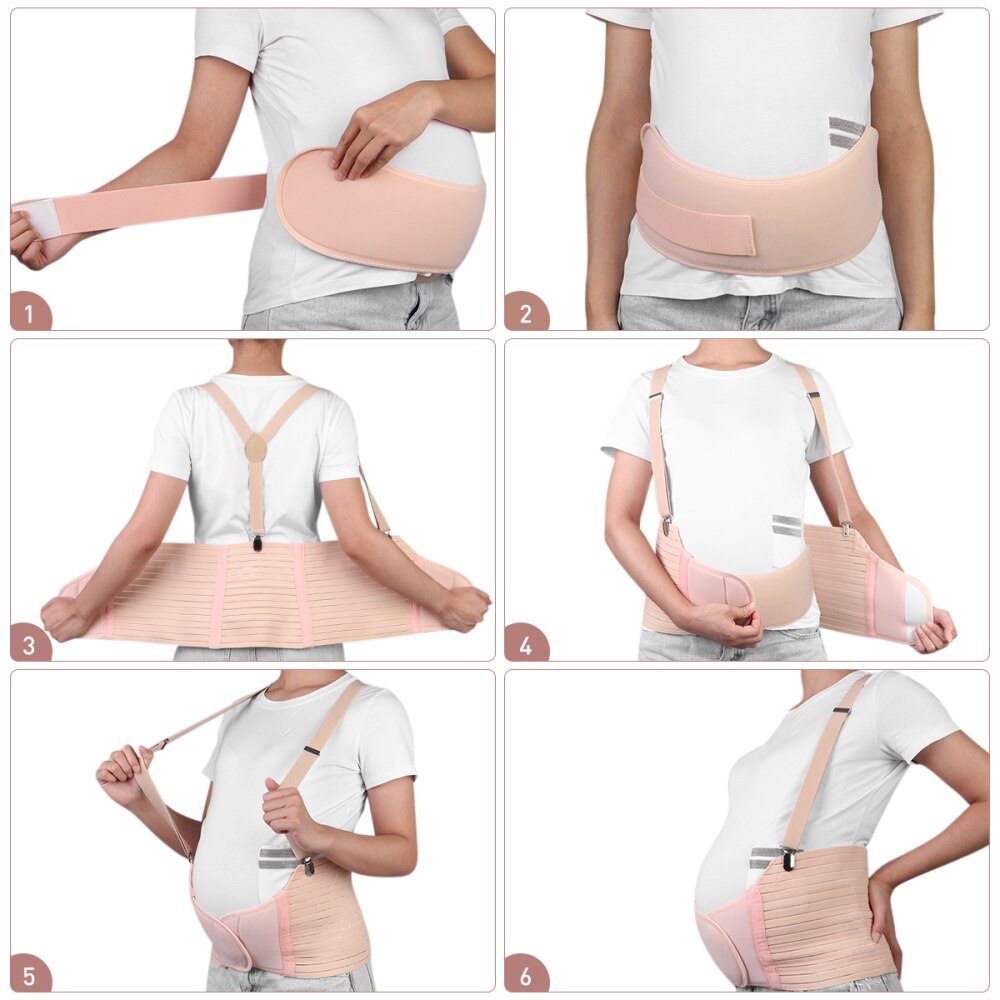 1PC ceinture de maternité avec sangle respirant réglable ceinture abdominale ceinture de soutien pour la grossesse enceinte