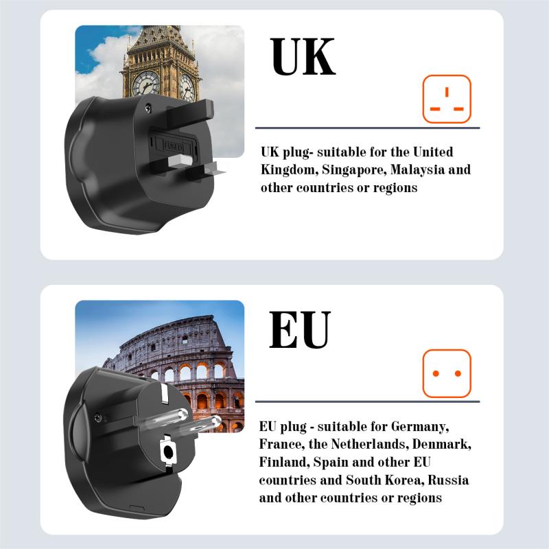 LDNIO Adaptateur de voyage universel EU UK US AU, prise de conversion, prise américaine vers prise universelle européenne,adaptateur prise us eu