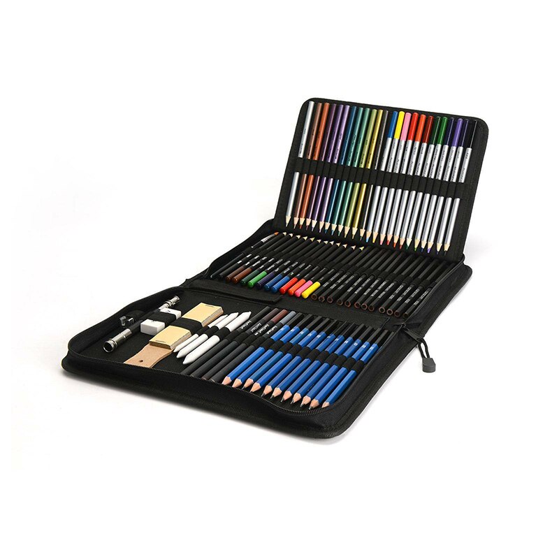 72pcs Sketching Drawing Pencils Set Art Charcoal Pencil Artists Painting Draw Sketch Kit for Painter School Student Art Supplies
