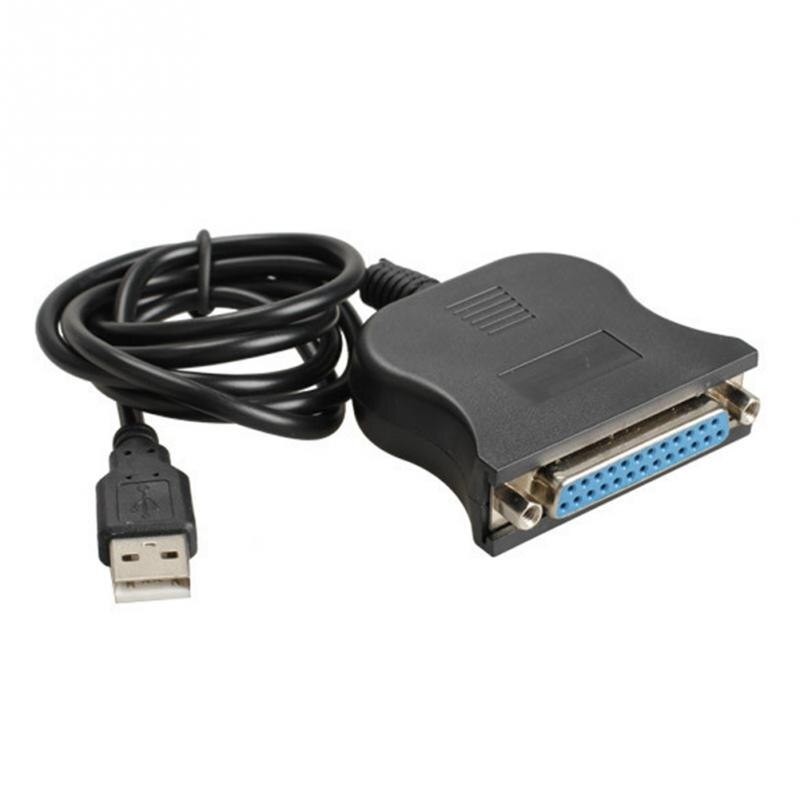 Black 85cm USB 1.1 to DB25 Female Port Print Converter Cable LPT Bi-directional Parallel interface Communication
