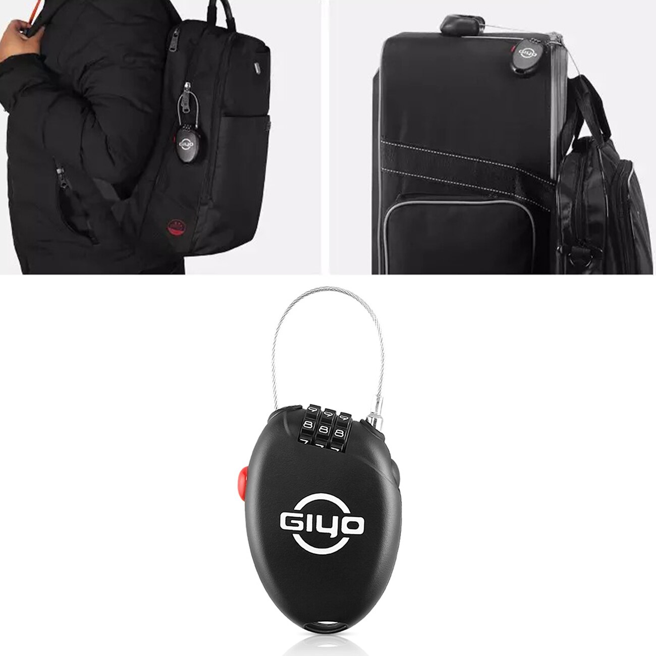 Mini Bike Lock Anti Theft 3-digit Code Safe Wire-Lock Trunk Knapsack Password-Lock MTB Bicycle Cable Lock