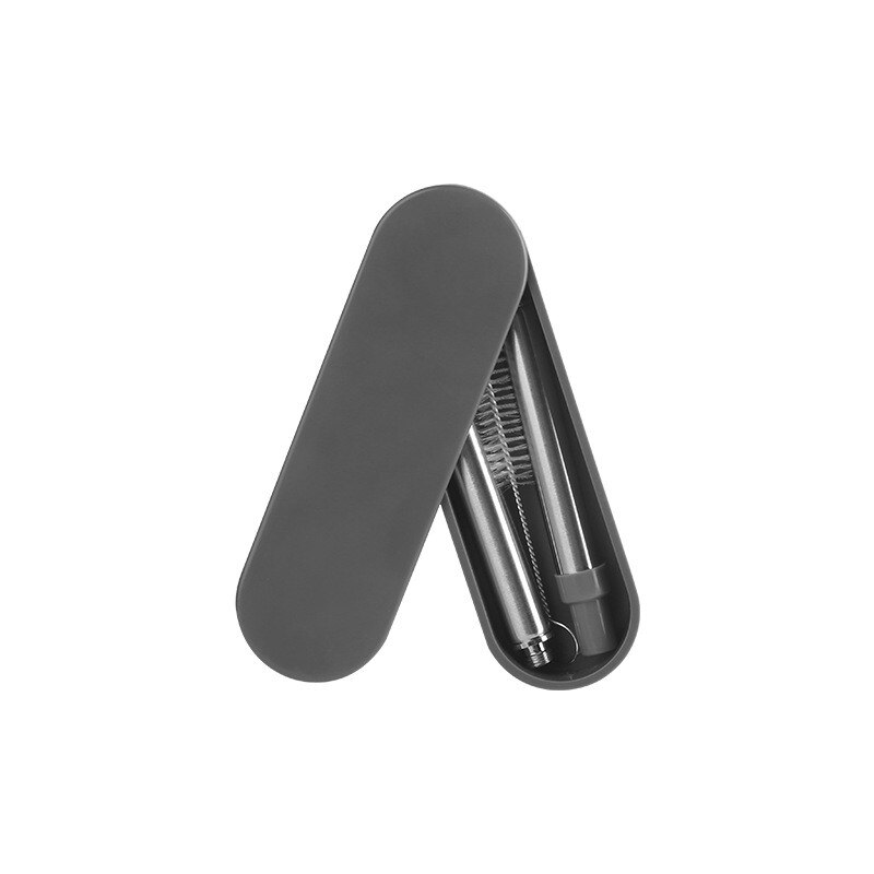 Pajitas plegables reutilizables, pajilla de Metal telescópica de acero inoxidable con caja de almacenamiento portátil