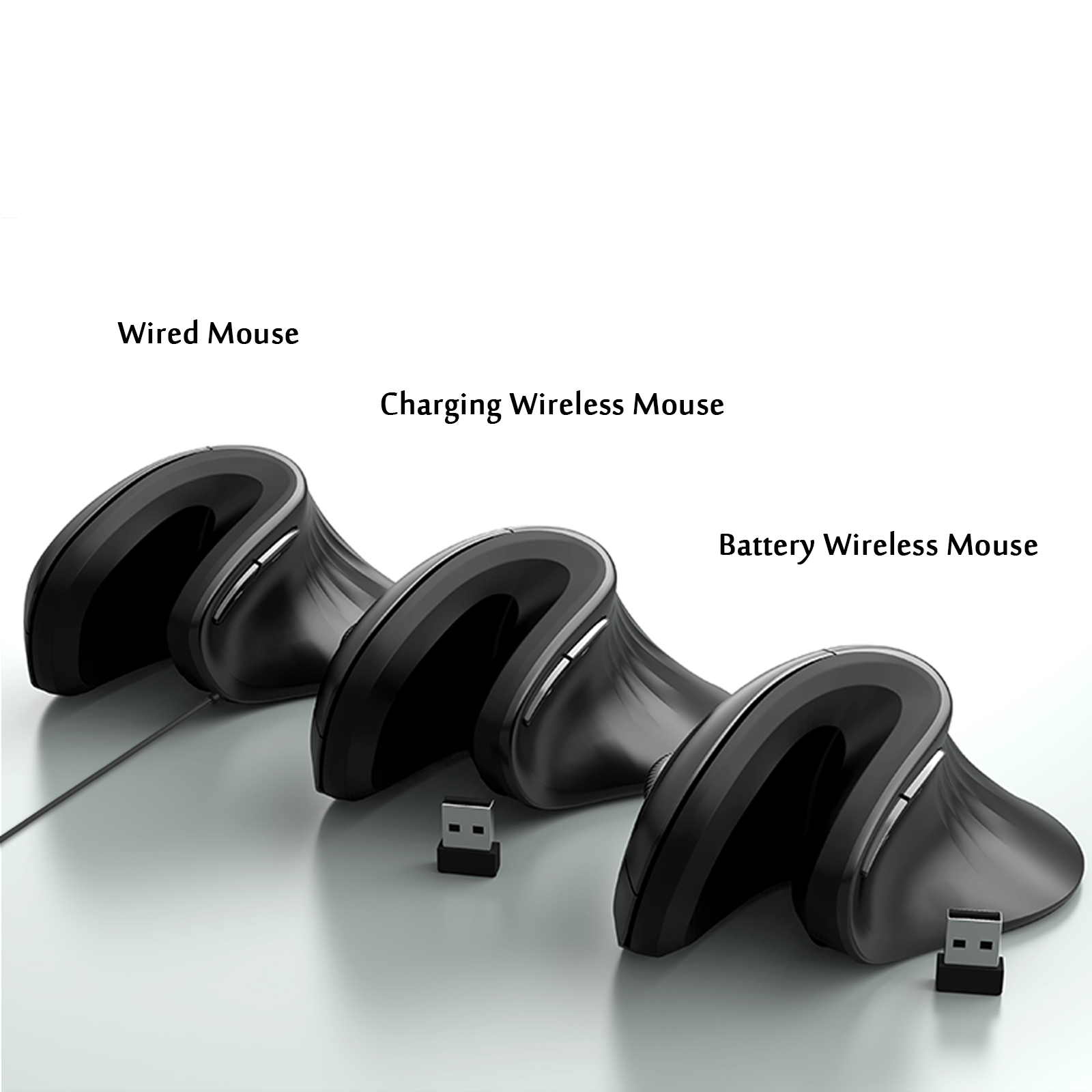 Ergonomic Vertical Mouse 2.4GHz Wireless Rechargeable Gaming Mause Mice USB Optical Wired Mouse For Laptop PC Computer Office