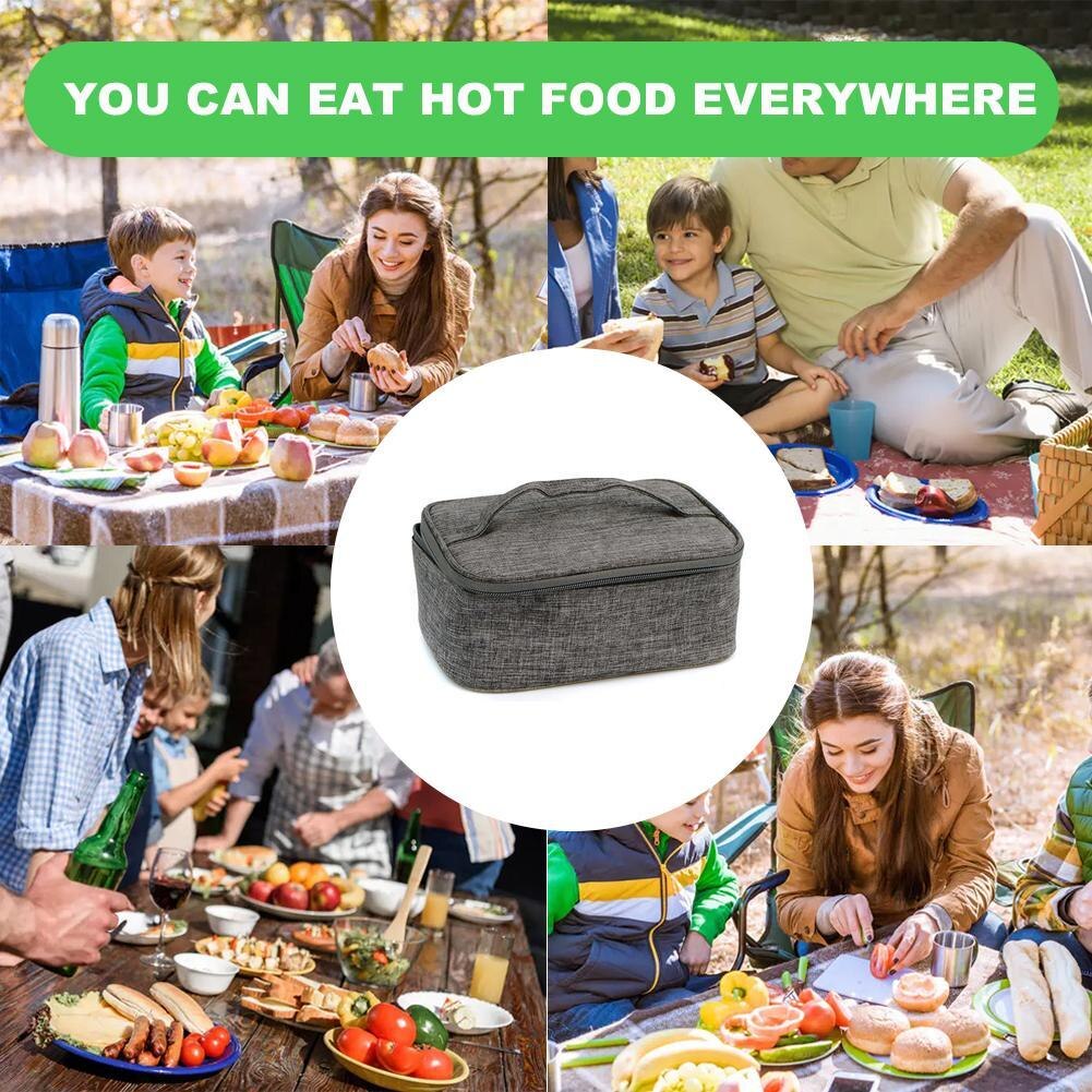 Oxford – boîte à déjeuner chauffante USB, sac isolant pour pique-nique en plein air, sac étanche pour le bureau, rangement électrique, Portable pour aliments Y6H8