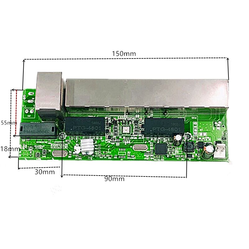 POE12V-24V-48V POE12V/24V/48V Poe OUT12V/24V/48V Poe Switch 100 Mbps poe Poort; 100 Mbps Up Link Poort; Poe Aangedreven Schakelaar Nvr