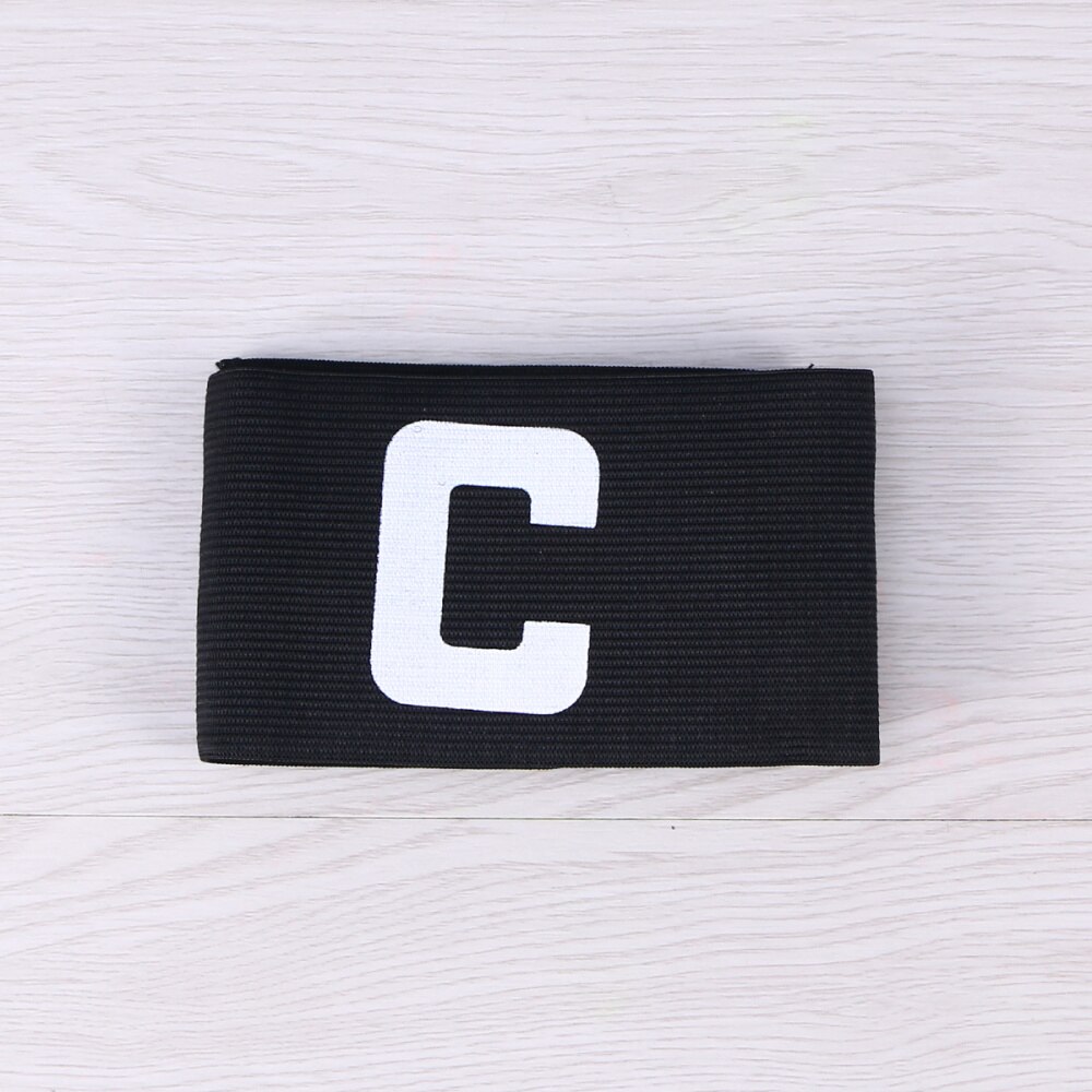 Football Soccer Captain Armband Adjustable Soccer Rugby Basketball Player Bands (Black)