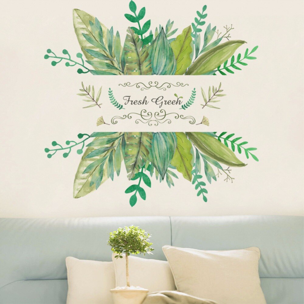 Muurtattoo Met Groene Bladeren, Hangende Muurstickers Van Wijnstokken Klimop Muursticker Voor De Slaapkamer Woonkamer Bank Achtergrond En Wanddecoratie
