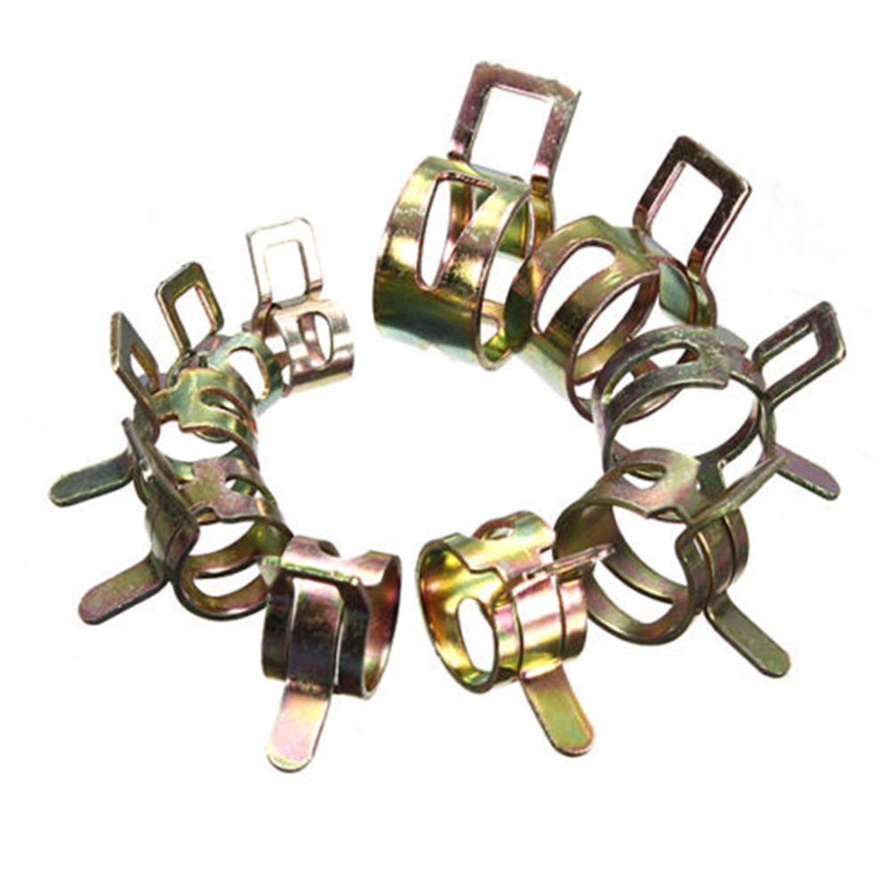 10Pcs 6-15mm Spring Band Type Fuel Vacuum Hose Silicone Pipe Tube Clamp Clip