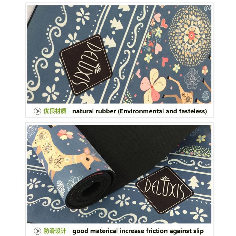 Suede Rubber Yoga Mat - 183x61cm - 3.5mm Thick - Non-slip Fitness Gym Pilates Exercise Pad