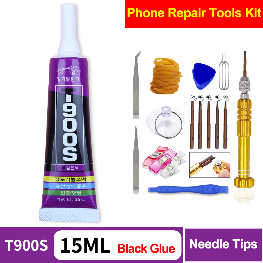 Cell Phone Repair Glue LCD Electronics Frame Display Epoxy Adhesive Touch Screen Headphone Speaker Rubber Edge Sealant Tools Kit: Navy Green